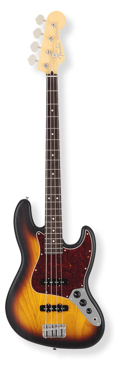 Made in Japan Limited Jazz Bass, Raw Ashr