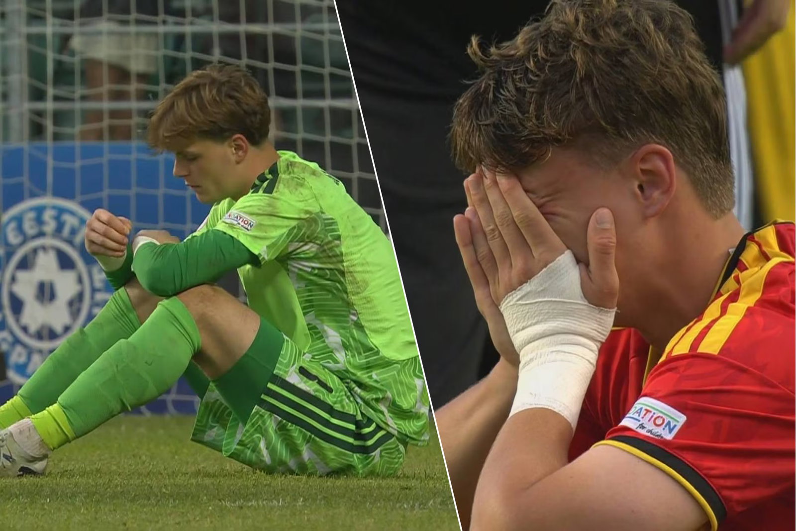 “Nu is het pijnlijk, maar dat hoort erbij in profvoetbal”: tranen bij jonge Duivels, die na penalty’s EK-finale verliezen van Italië