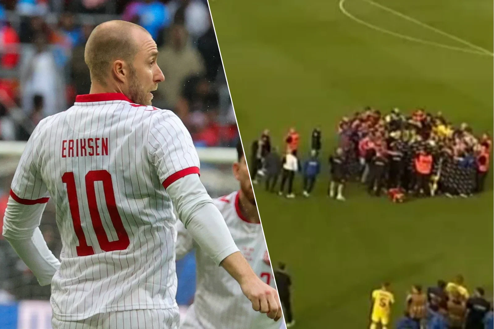 Deense voetballer Christian Eriksen (34) zakt opnieuw in mekaar op het veld, maar “het gaat goed met hem”: “De defibrillator heeft z’n werk gedaan”