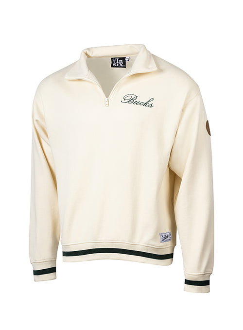 Bucks In Six Leather Ball Milwaukee Bucks 1/2 Zip Sweatshirt