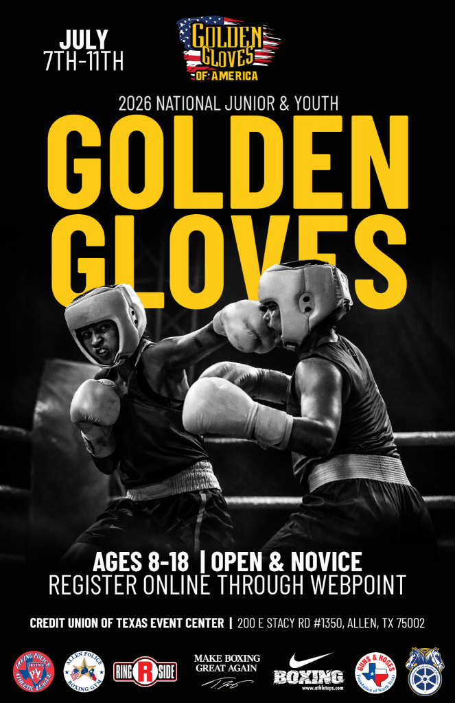 2026 National Junior and Youth Golden Gloves boxing tournament poster