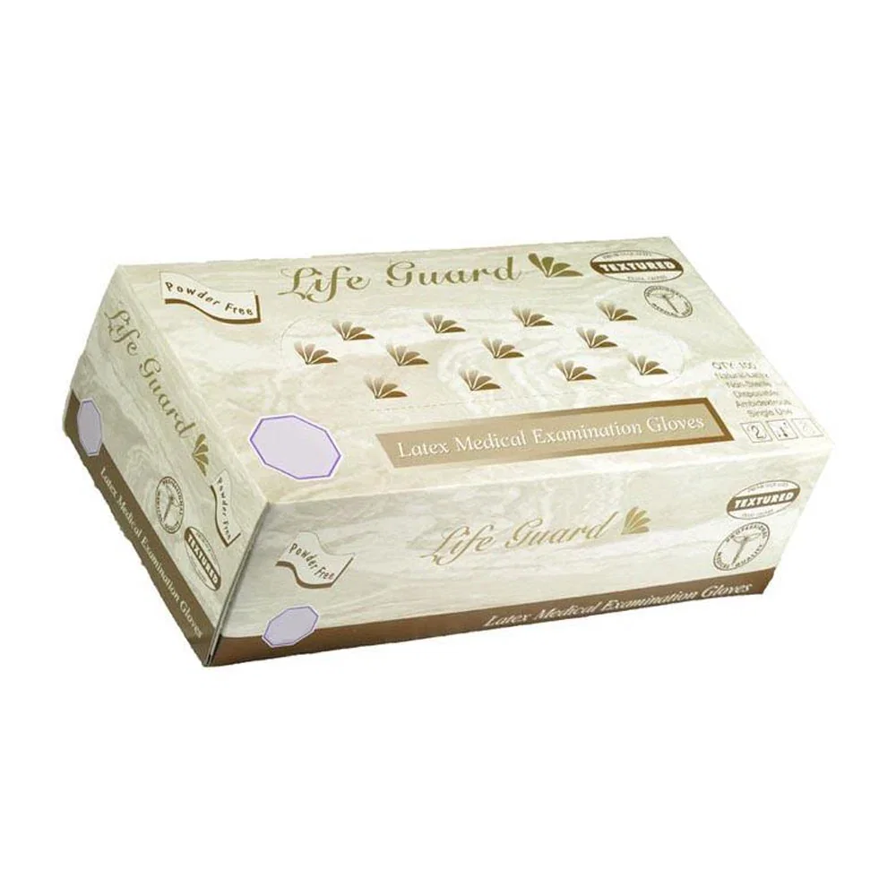 Image of Life Guard - Latex Textured P/F Exam Gloves - Box
