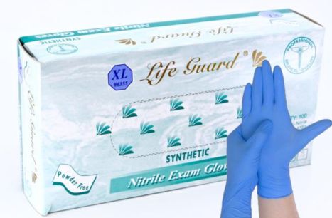Image of Life Guard- Nitrile Powder-Free Medical Gloves- Box