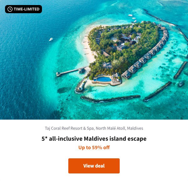 5* all-inclusive Maldives island escape