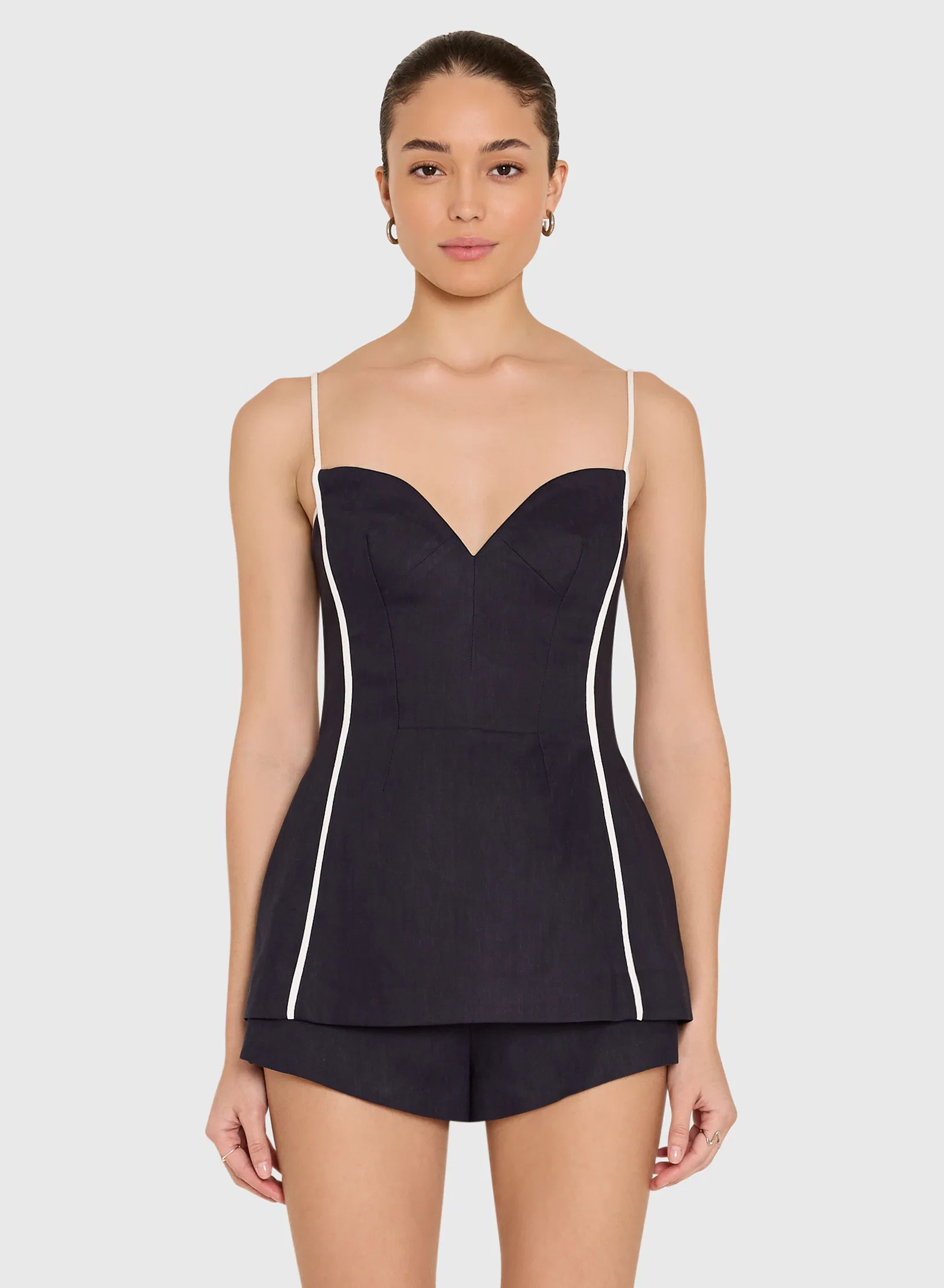 Image of  Olivette Top - Navy/Ivory