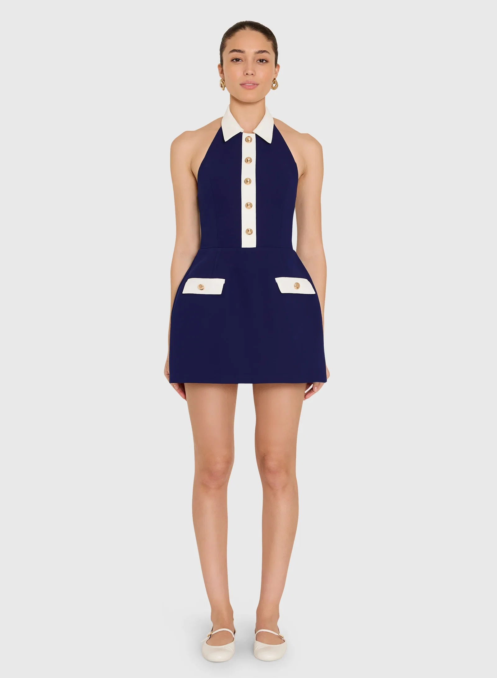 Image of  Archer Romper - Navy/Ivory