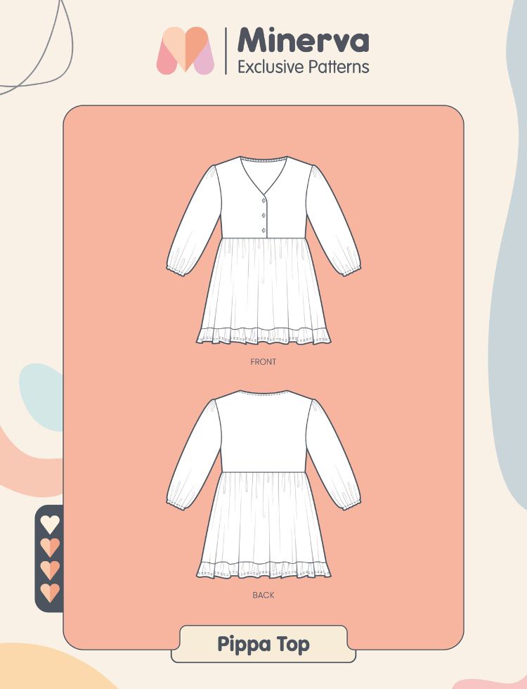 Minerva Exclusive Paper Sewing Pattern Pippa Top