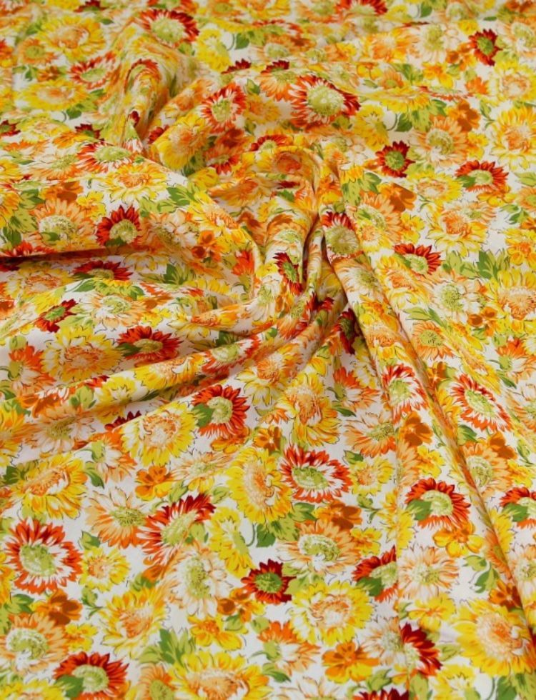 Deadstock 100% Cotton Poplin Fabric Yellow