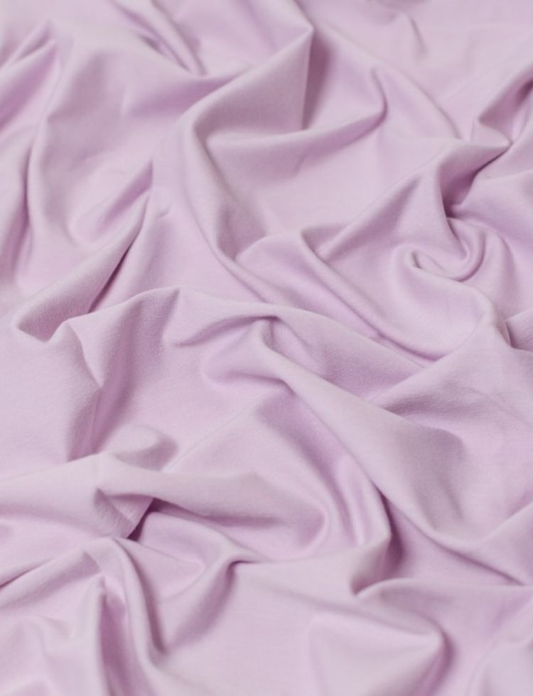 Minerva Core Range Cotton Lycra Jersey Stretch Knit Fabric Soft Lilac