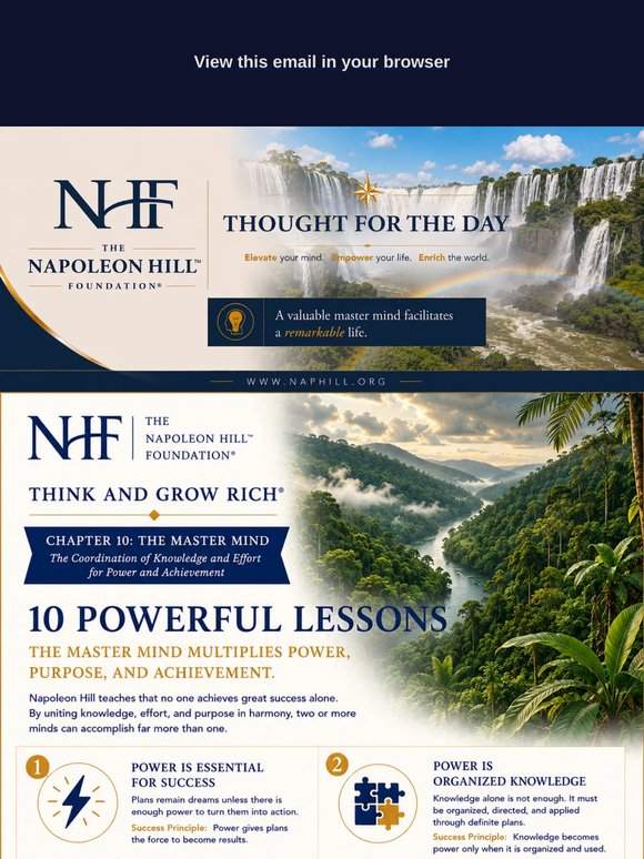 Napoleon Hill's Thought for the Day