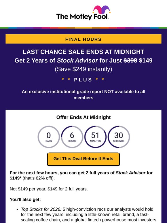 Last Chance To Grab This Exclusive Deal