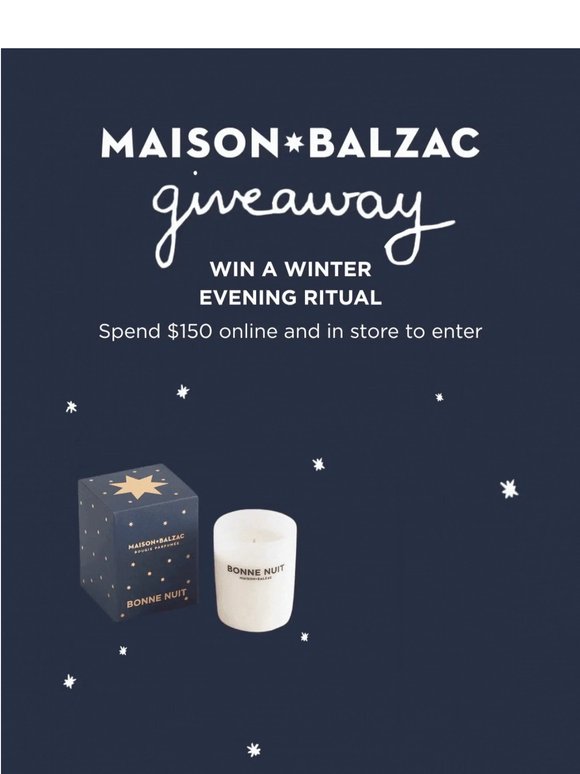WIN A WINTER EVENING RITUAL