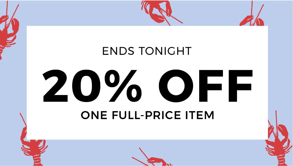 20% OFF One Full-Price Item
