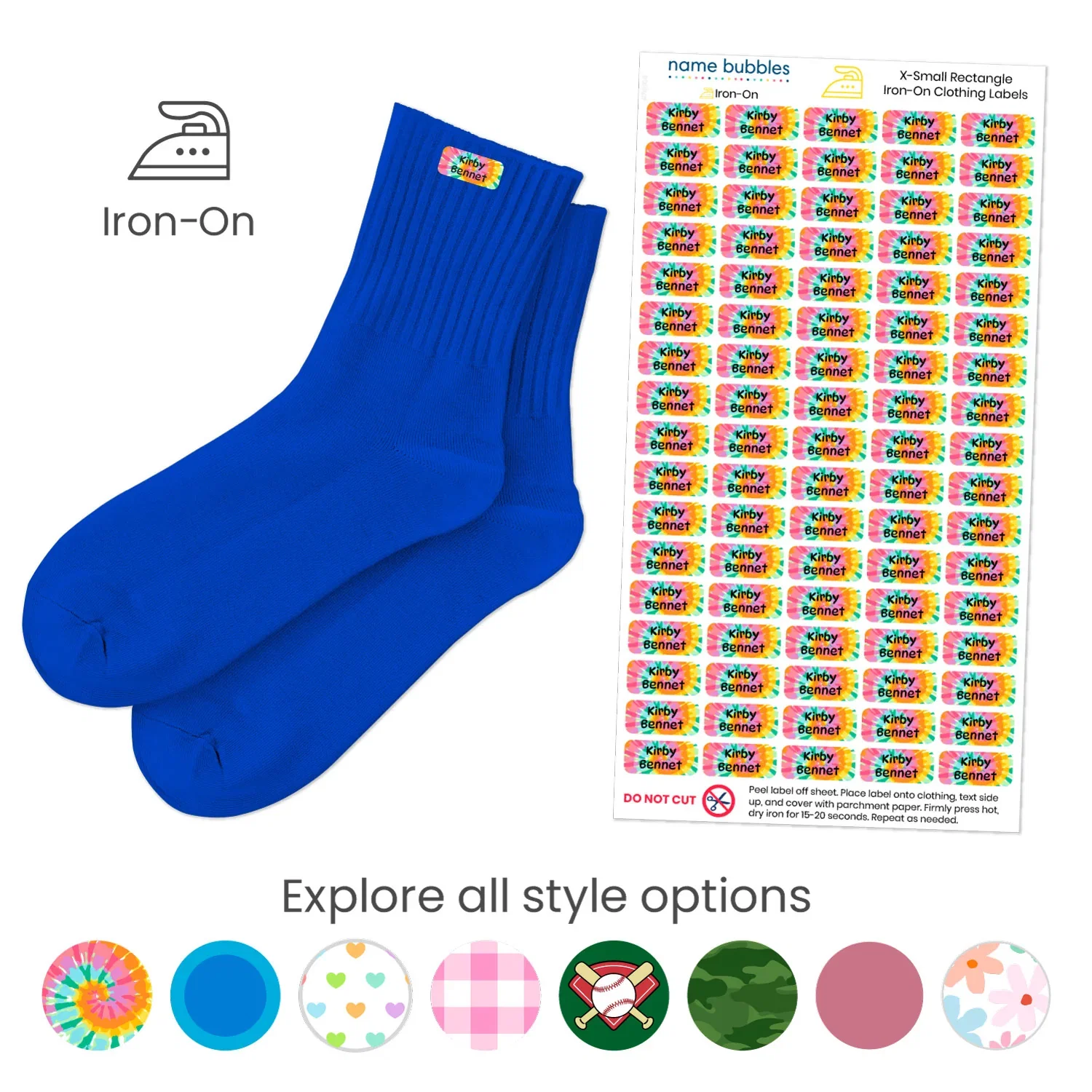Image of Custom Mini Iron-On Clothing Labels