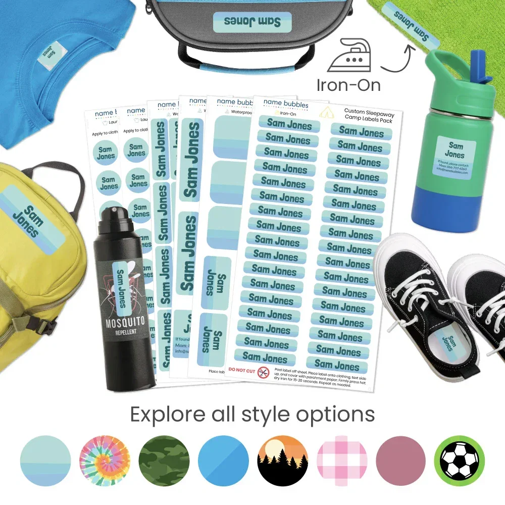Image of Custom Sleepaway Camp Labels Pack