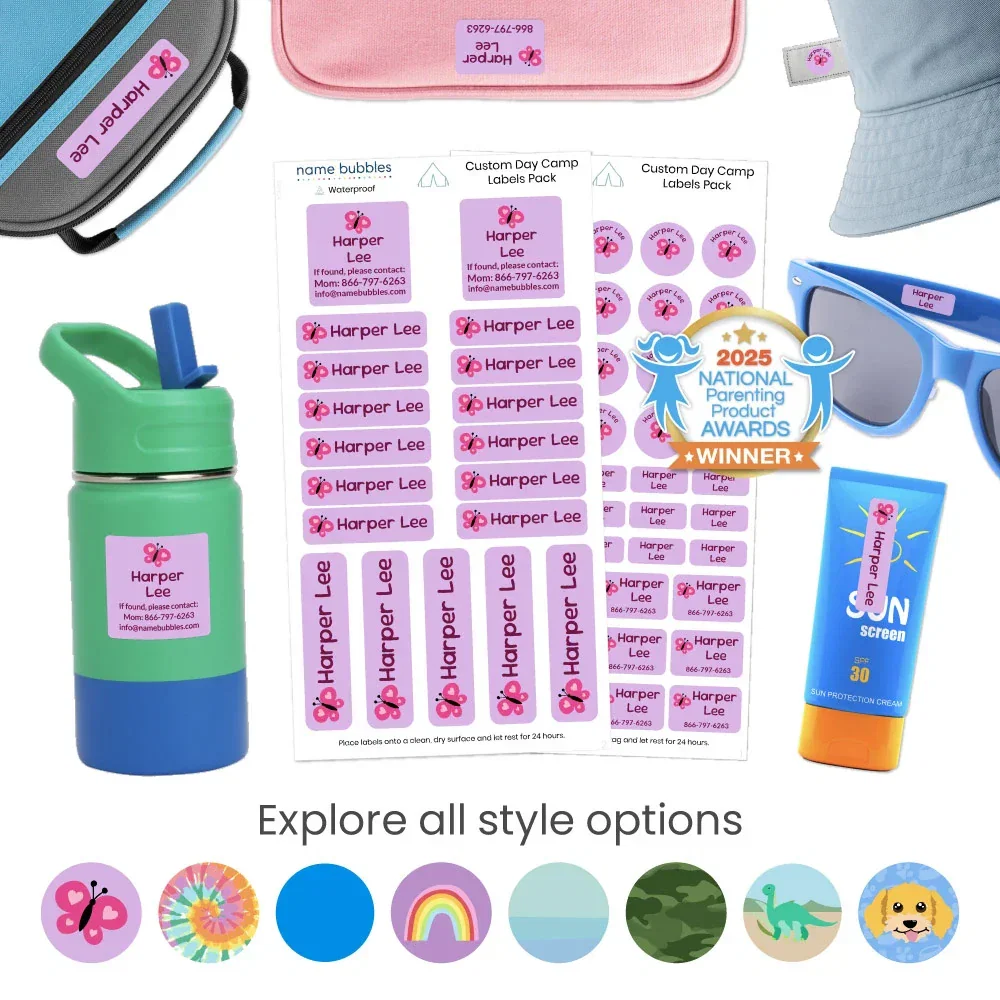 Image of Custom Day Camp Labels Pack