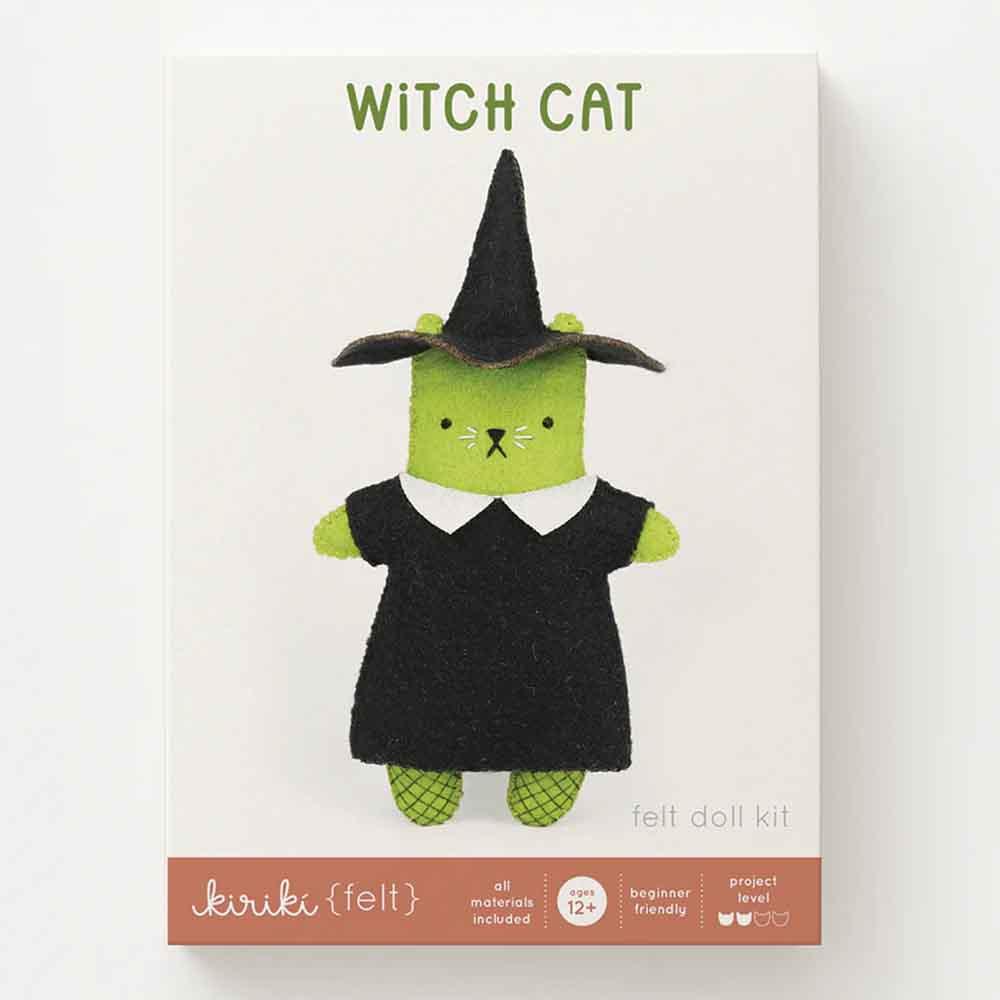 Image of Kiriki Press - Witch Cat Felt Doll Kit