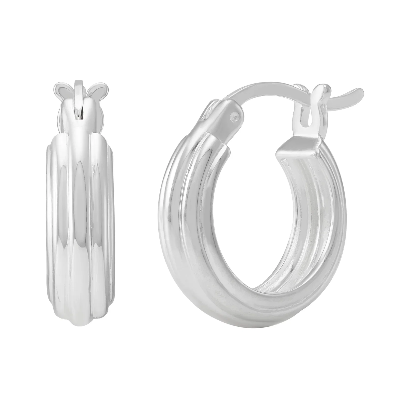 Classic Edge Hoop Earrings