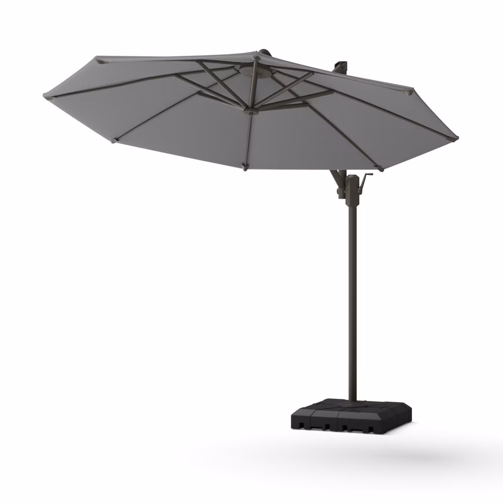 Modular Outdoor 10' Sunbrella® Round Umbrella - Charcoal Gray