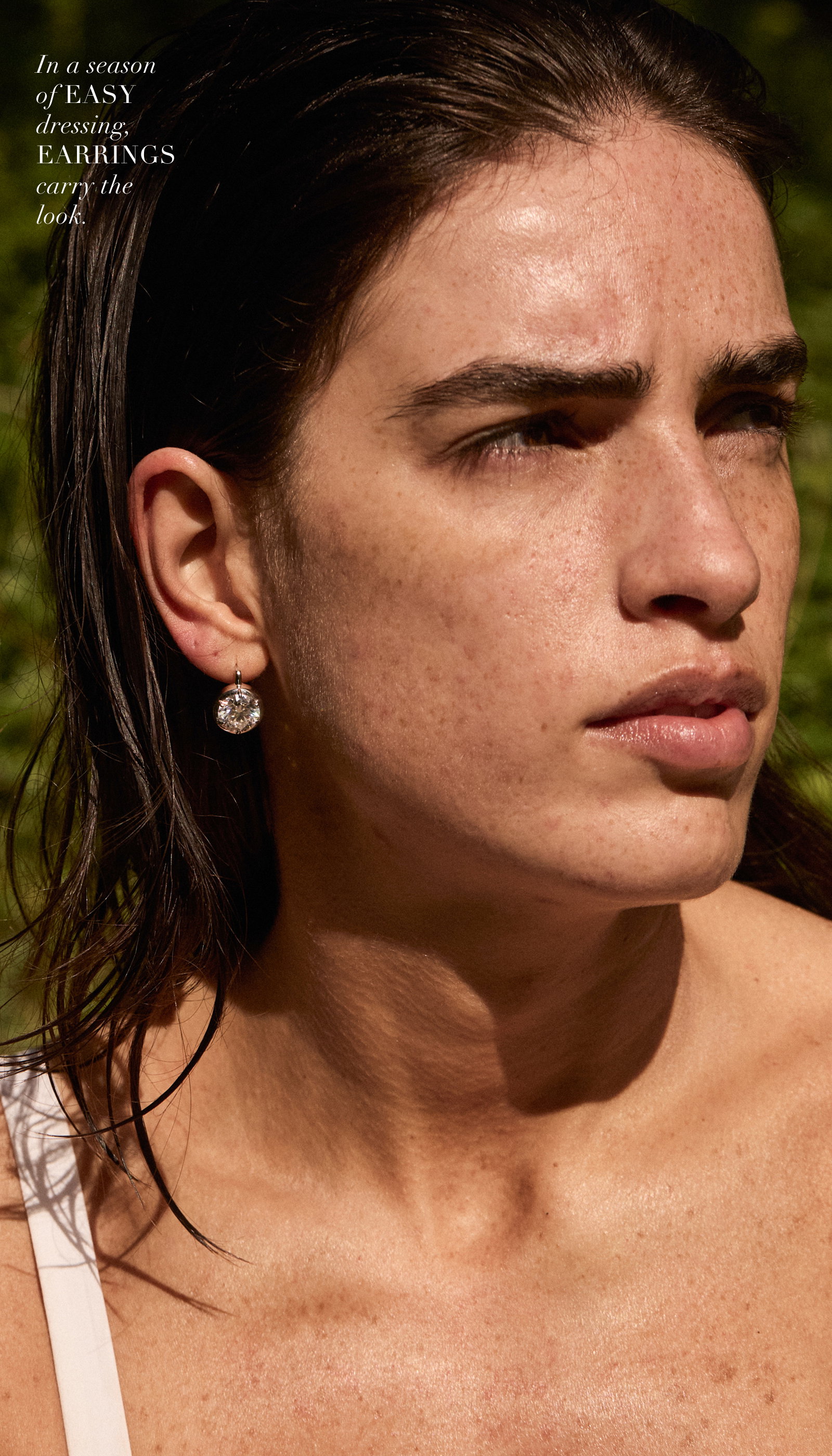 IN a season of easy dressing, earrings carry the look. 