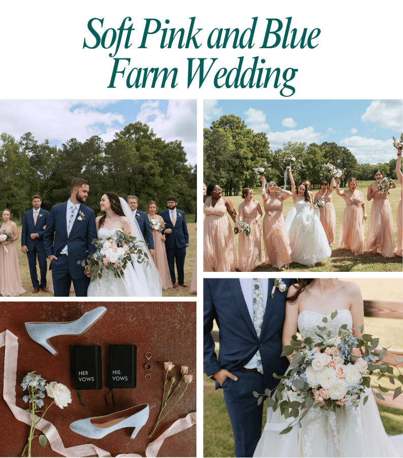 Make This Look: Soft Pink and Blue Farm Wedding