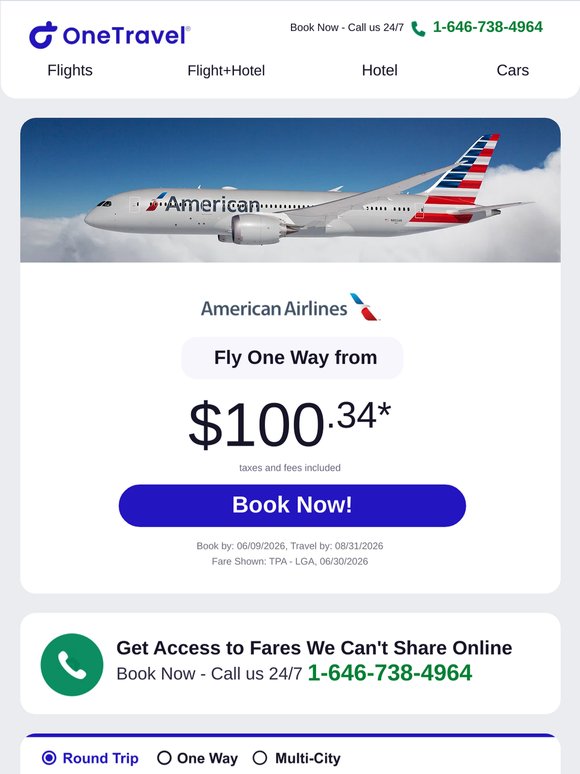 ✈ American Airlines Deals: Fly from $100.34