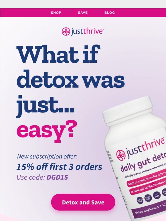 🚨15% off Daily Gut Detox starts today