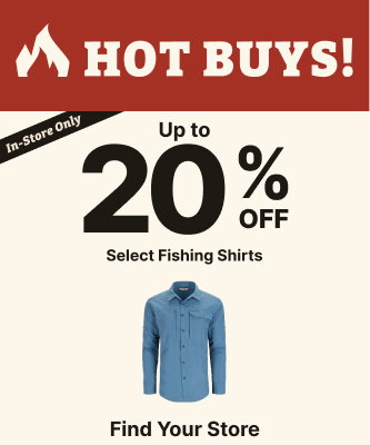 Up to 20% Off Select Fishing Shirts | In-Store Only