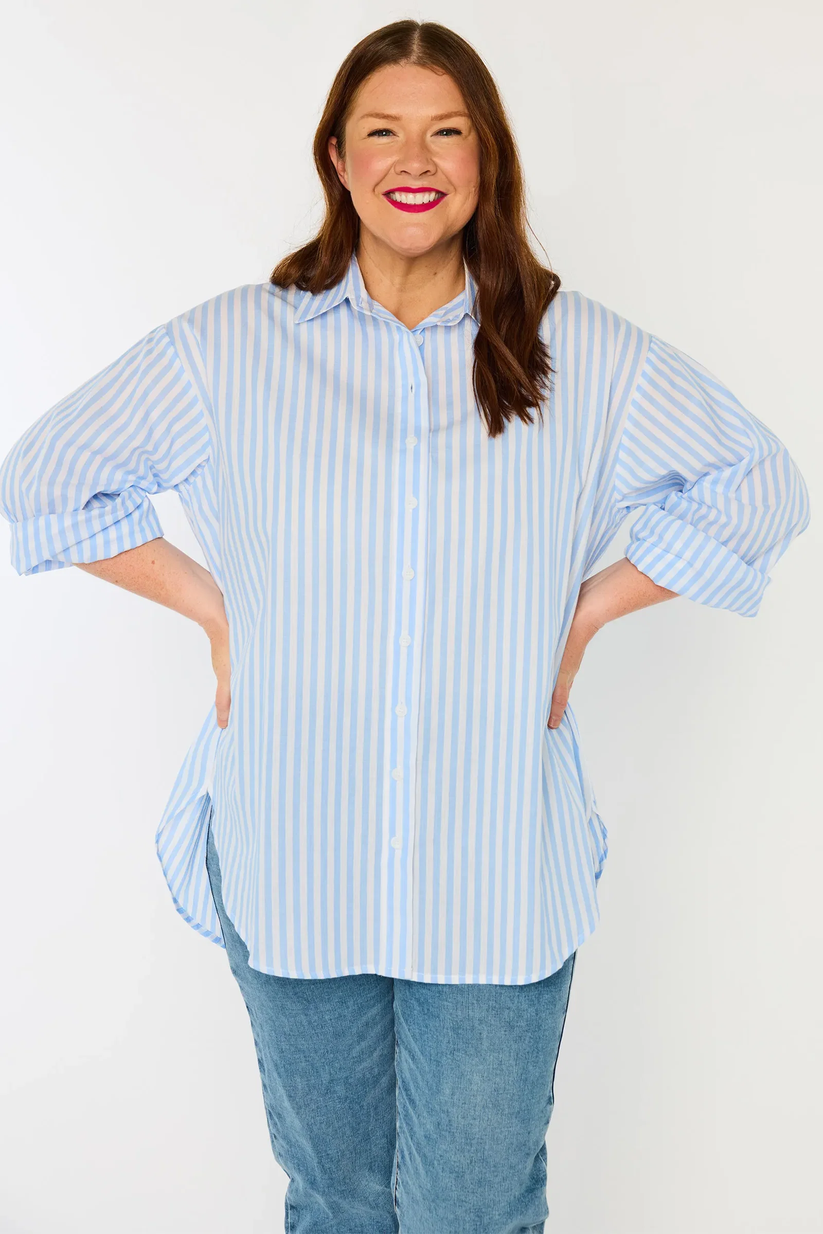 Image of Sadie Blue Stripe Shirt