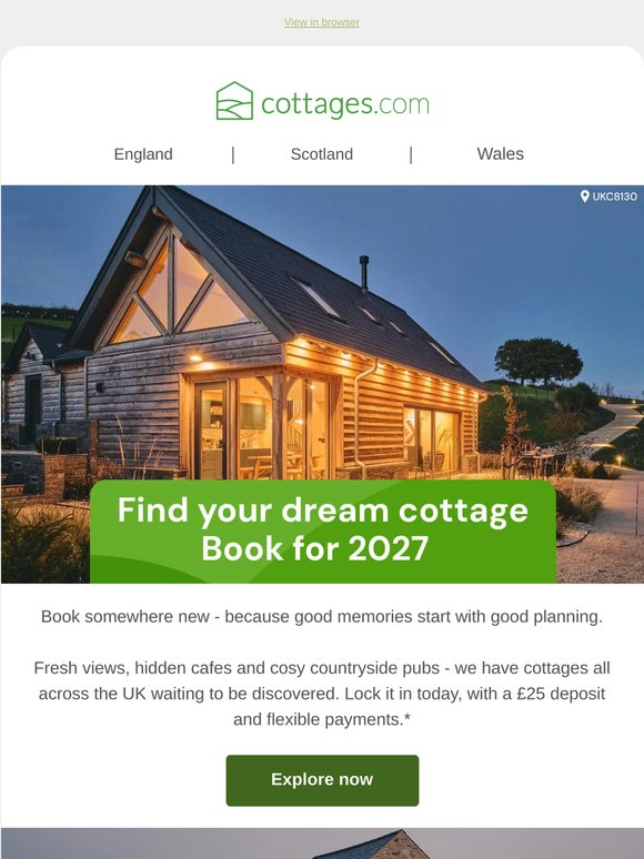 🏠 Unforgettable cottage breaks for 2027