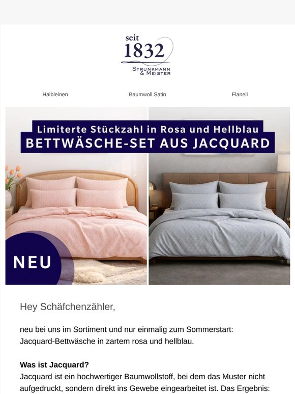 NEU: Jacquard-Bettwäsche – nur zum Sommerstart 🩷🩵