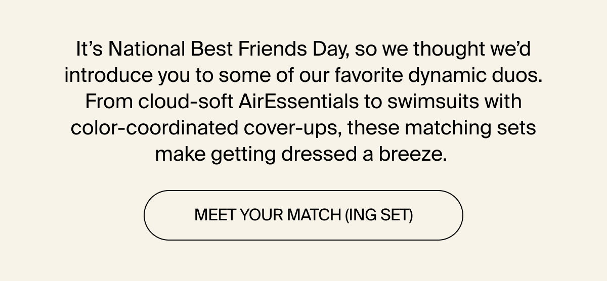 Meet your match(ing set)