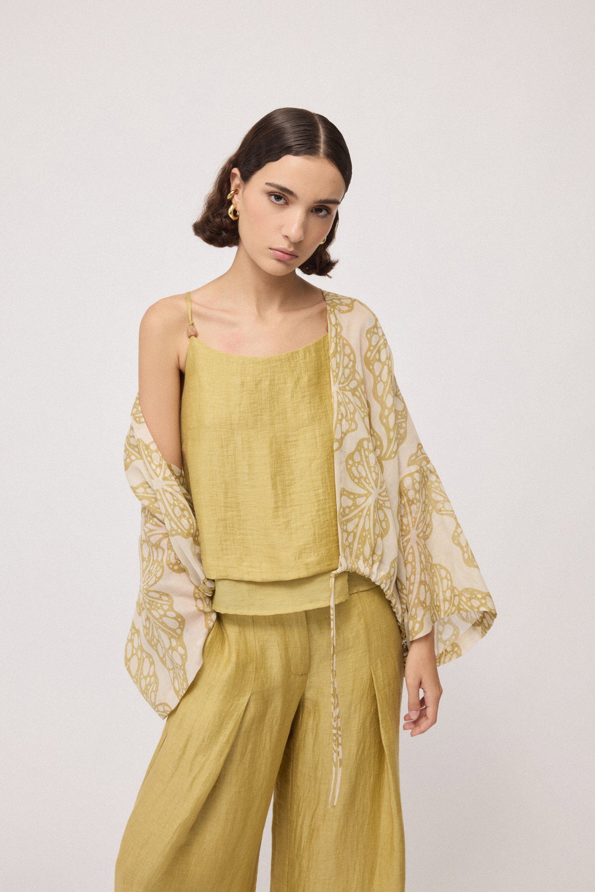 Kimono in ramiè stampato