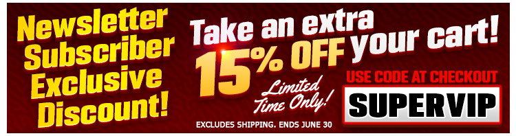 Take 15% off Your Cart for Being a Subscriber!