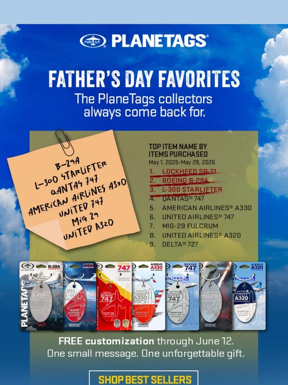 Top PlaneTags Dads Love