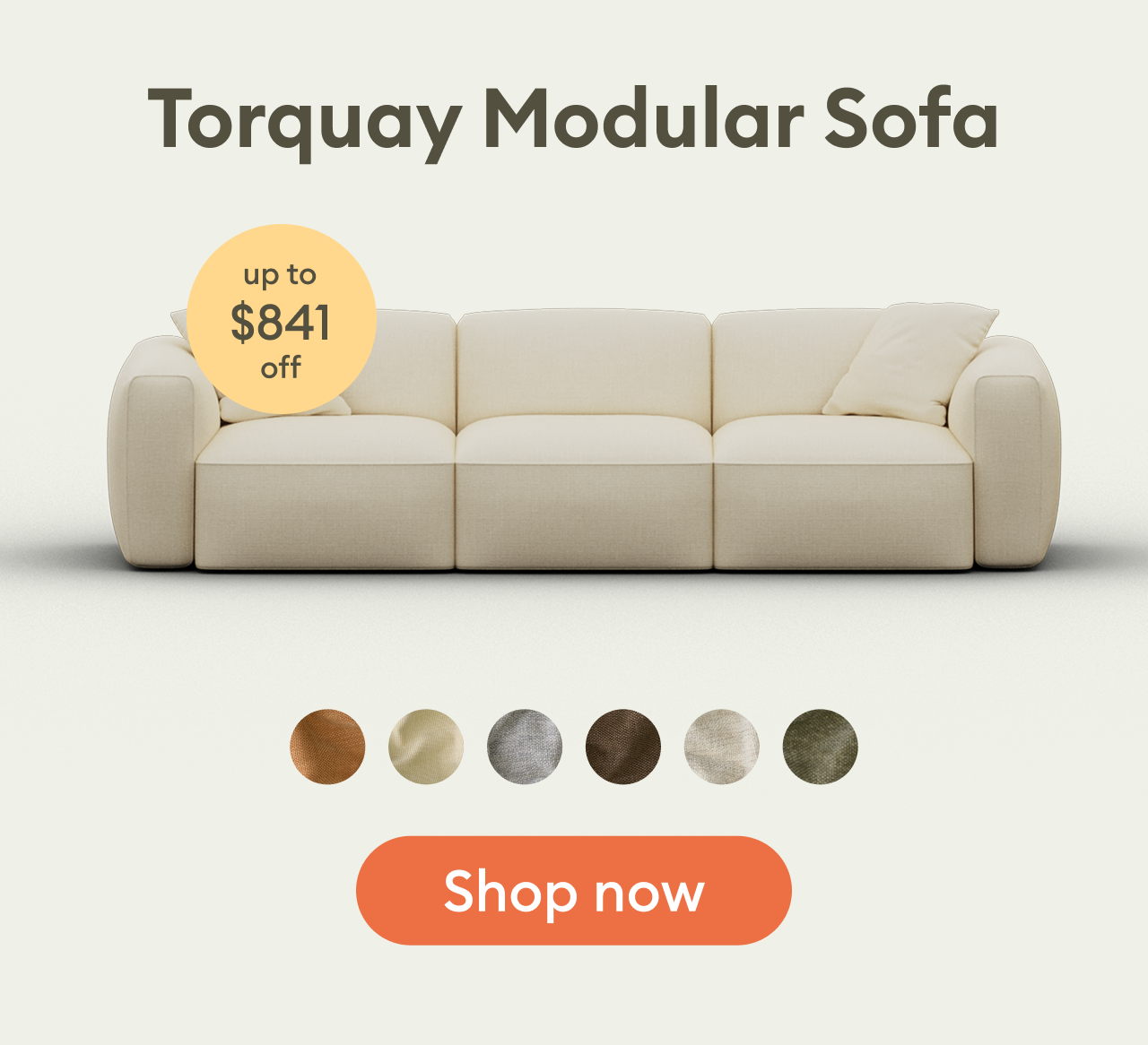 Torquay Modular Sofa on sale — up to $841 off.