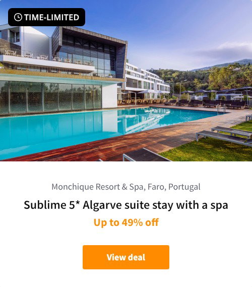 Sublime 5* Algarve suite stay with a spa