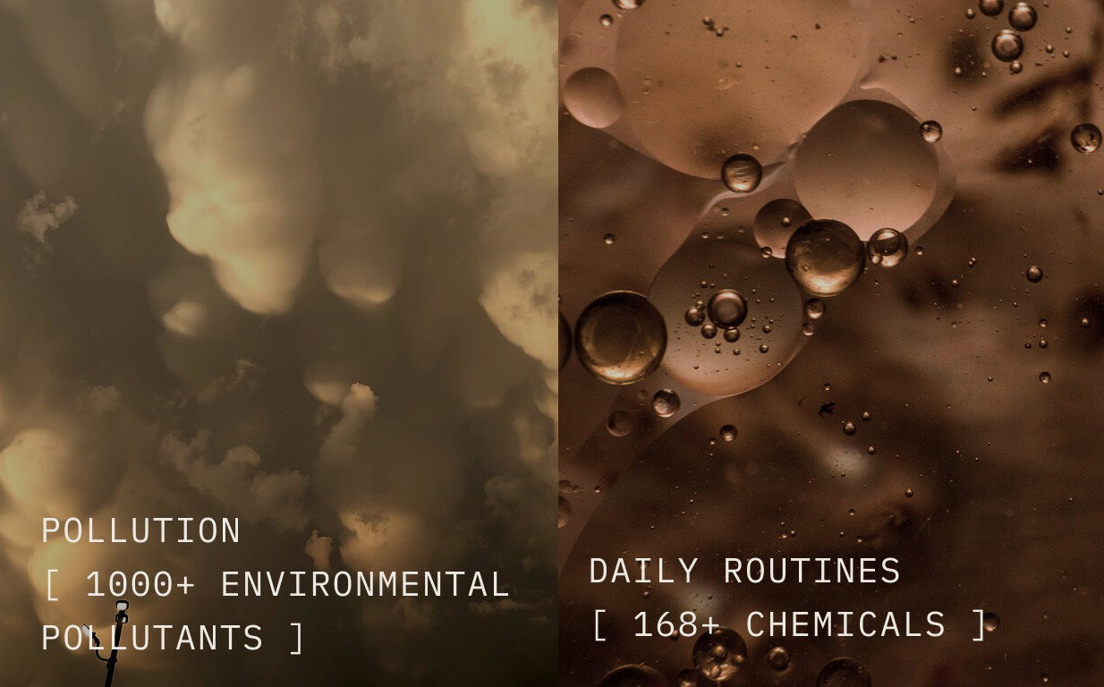 Skin Stressors; Pollution [1000+ environmental pollutants] Daily routines [168+ chemicals]