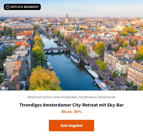 Ttrendiges Amsterdamer City-Retreat mit Sky-Bar