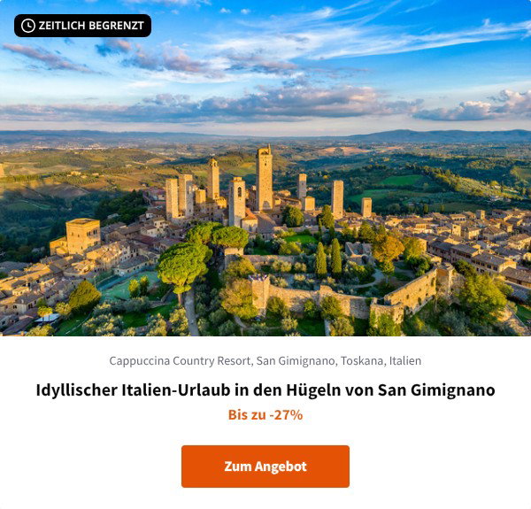 Idyllischer Italien-Urlaub in den Hügeln von San Gimignano