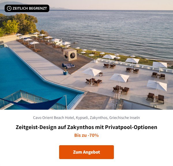 Zeitgeist-Design auf Zakynthos mit Privatpool-Optionen