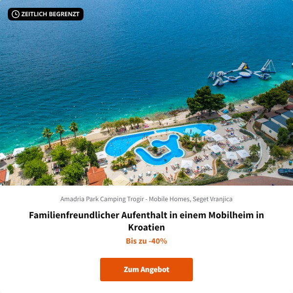 Familienfreundlicher Aufenthalt in einem Mobilheim in Kroatien
