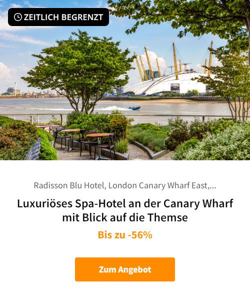 Luxuriöses Spa-Hotel an der Canary Wharf mit Blick auf die Themse