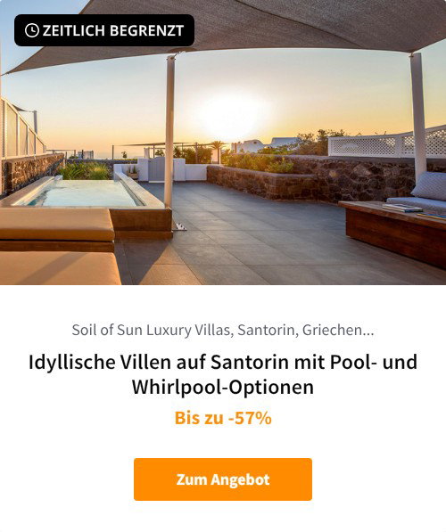 Idyllische Villen auf Santorin mit Pool- und Whirlpool-Optionen