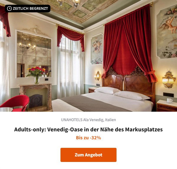 Adults-only: Venedig-Oase in der Nähe des Markusplatzes