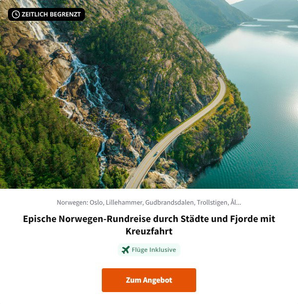 Epische Norwegen-Rundreise durch Städte und Fjorde mit Kreuzfahrt