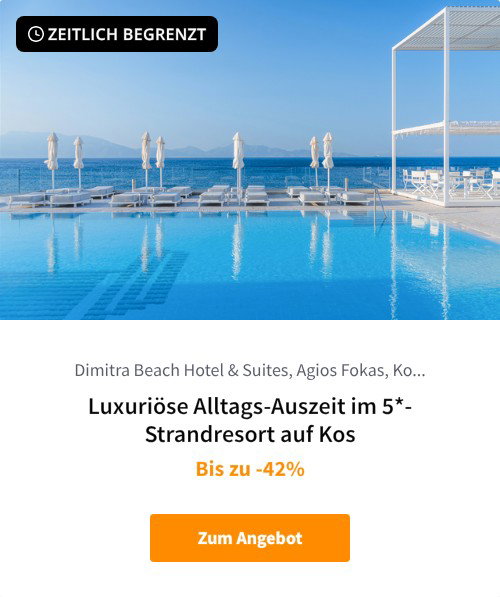 Luxuriöse Alltags-Auszeit im 5*-Strandresort auf Kos