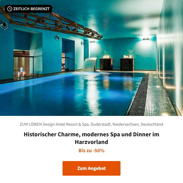 Historischer Charme, modernes Spa und Dinner im Harzvorland