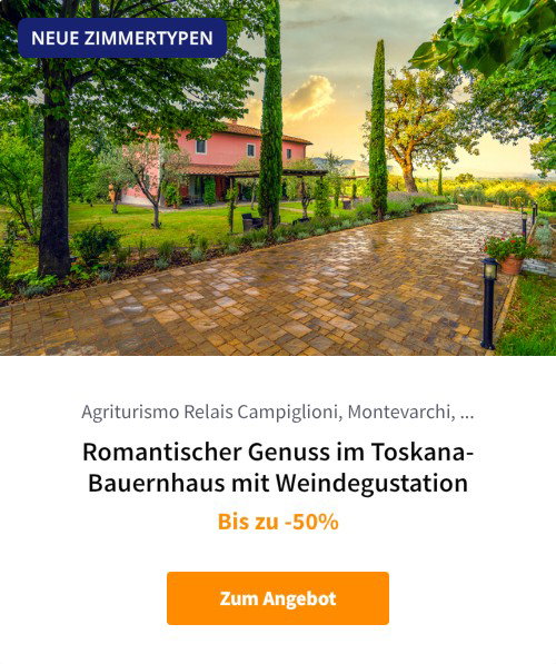 Romantischer Genuss im Toskana-Bauernhaus mit Weindegustation