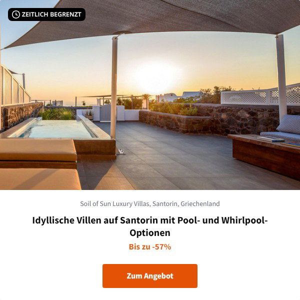 Idyllische Villen auf Santorin mit Pool- und Whirlpool-Optionen